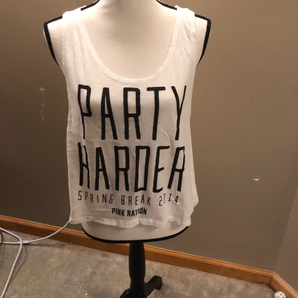 White Pink Nation Tank